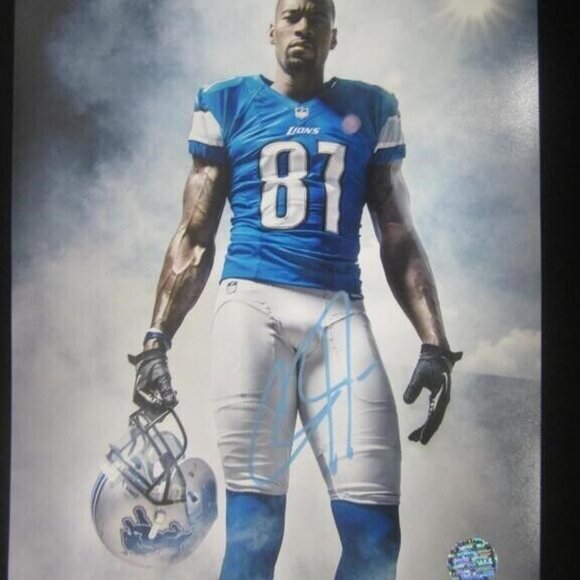 Calvin Johnson signed 8x10 Photo w/COA (Detroit Lions)